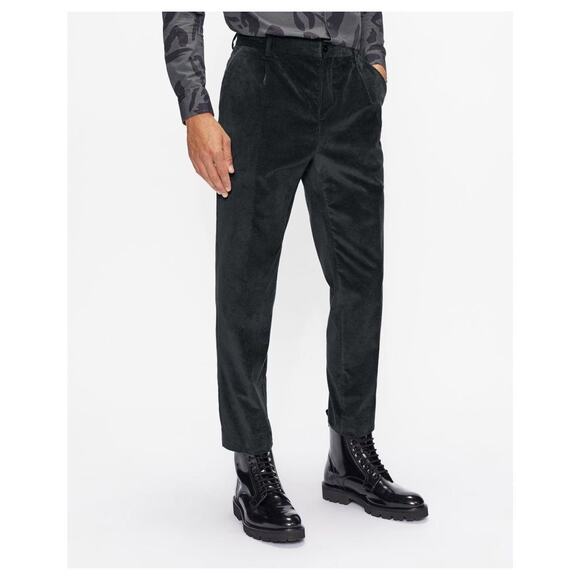 Ted Baker Farbor Camburn Velvet Cropped Tapered Pleated Suit Pants Size 36R - Picture 1 of 5